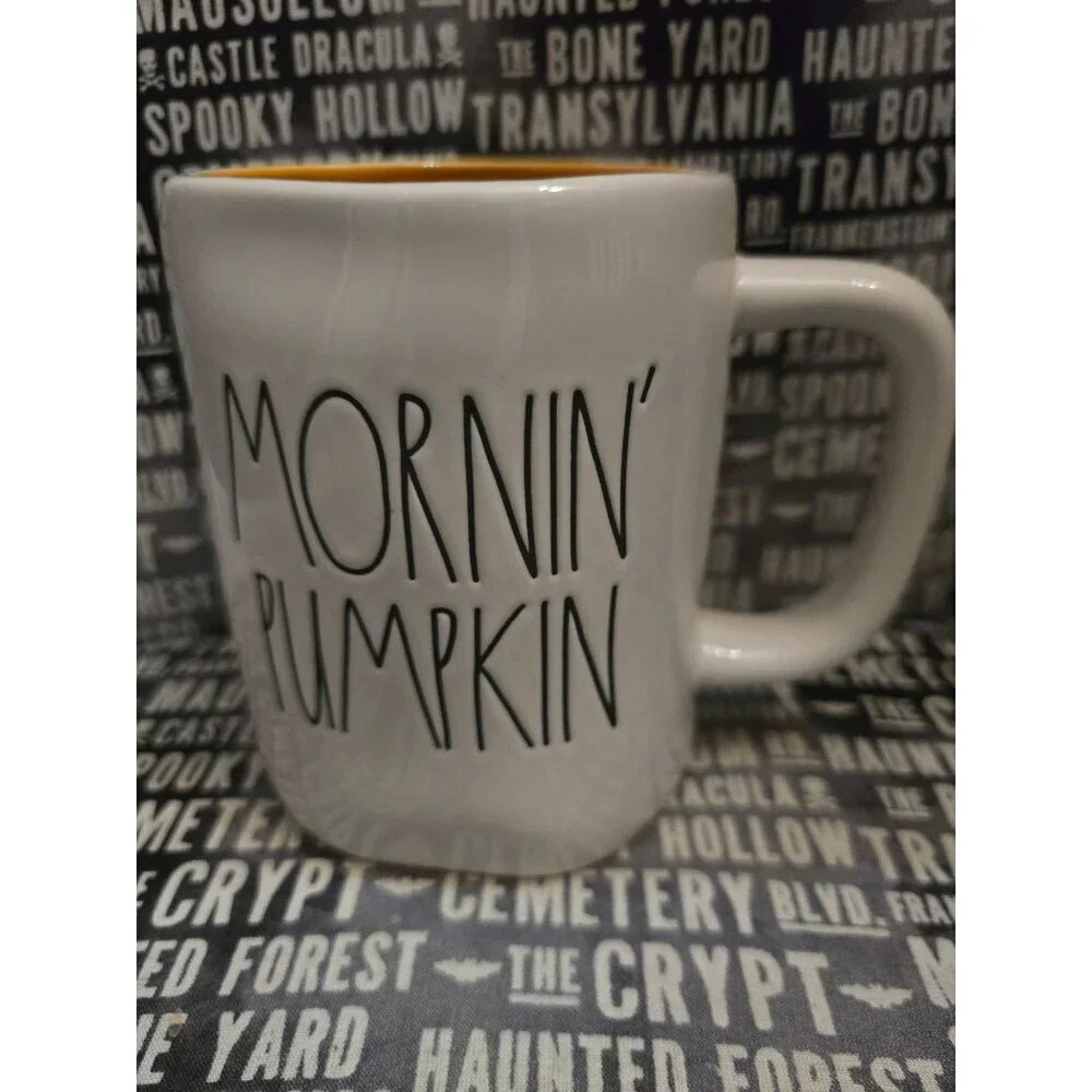 NWT Rae Dunn Mornin' Pumpkin Coffee Mug